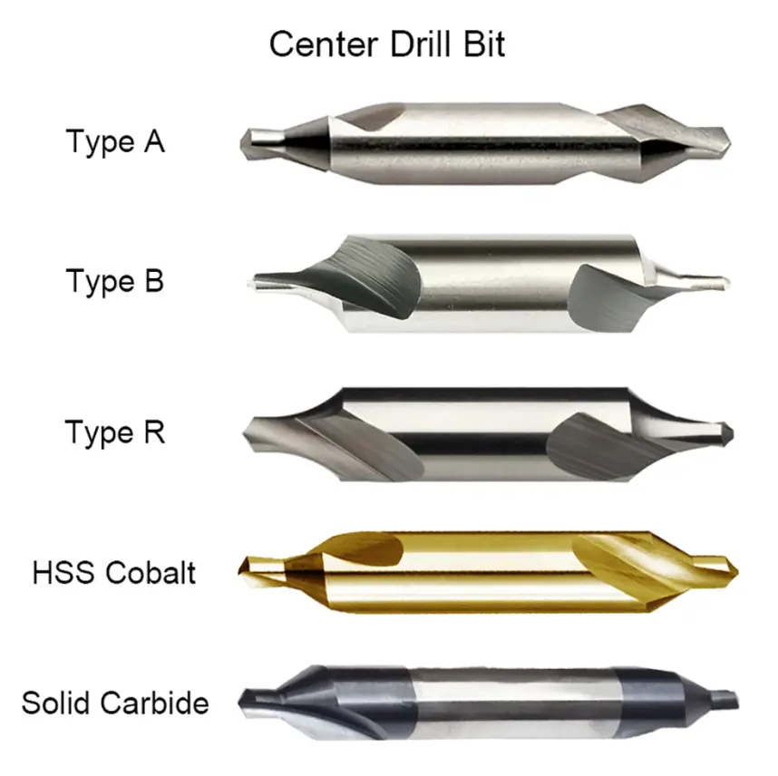 Broca central tipo A Hss 6542 para furos de metal, 1mm, 1.5mm, 2mm, 3mm, 2.5mm, 4mm, 5mm, 6mm