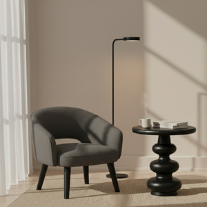 Table d'appoint sculpturale en obsidienne de style ferme antique, mobilier de salon contemporain durable au design élégant - Product Image 2