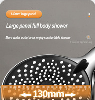 Pommeau de douche à main haute pression à économie d'eau avec filtre à 3 fonctions pour salle de bain ou douche