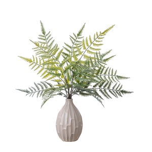 Feuilles de fougère artificielles faites à la main en PVC vert 61 cm, pièce unique, <span class=keywords><strong>d</strong></span>écoration pour mariage, Noël, maison, bureau - Product Image 5