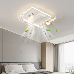 Ventilador de techo <span class=keywords><strong>LED</strong></span> inteligente sin aspas moderno para audio Bluetooth para dormitorio, uso doméstico, lámpara de ventilador de aire cálido y frío <span class=keywords><strong>ajustable</strong></span> - Product Image 2