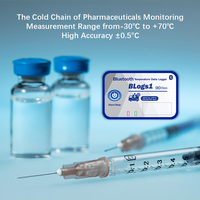 Registrador de datos de temperatura de cadena de frío BLE, resistente al agua para caja de vacunas