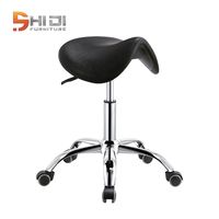 Chaise de selle pivotante avec dossier réglable en hauteur tabouret médical d'hôpital antistatique chaise ESD