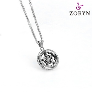 Colliers pendentifs étanches en acier inoxydable avec crâne floral, style gothique, punk, vintage, motard, rétro, en acier titane, bijoux de mode pour hommes - Product Image 5