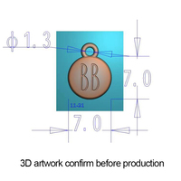Pendentif en alliage de zinc avec logo gravé, étiquette métallique personnalisée, breloque pour bijoux