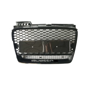 <span class=keywords><strong>Calandre</strong></span> Noire Style RS4 sans Anneaux pour <span class=keywords><strong>Audi</strong></span> <span class=keywords><strong>A4</strong></span> B7 05 06 07 08 en ABS Pare-Chocs Avant Noir Brillant S-Line <span class=keywords><strong>A4</strong></span> B7 2006 1 Pièce Look RS - Product Image 1