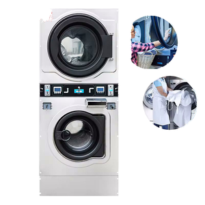 Laveuse-sécheuse commerciale à gaz empilable, à carte, en acier inoxydable, équipement de blanchisserie à vapeur pour hôtels - Product Image 6