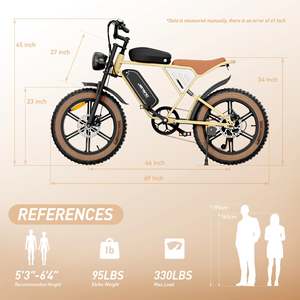 Bicicleta Eléctrica de Montaña JANSNO X70 de 20 Pulgadas, Bicicleta Eléctrica de Carretera para Adultos, Batería Doble de 48 V y 34 Ah, Motor de 750 W, Todoterreno, Naranja Nieve, Alcance de 60 km - Product Image 5