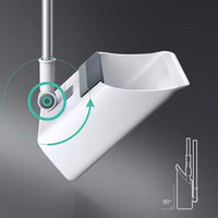 Ensemble de balais et pelle à long manche en plastique pour le nettoyage des tables, avec brosse à poussière en PU exfoliante, outils de nettoyage domestique modernes