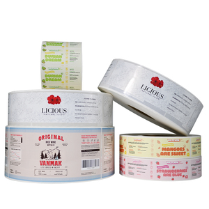 Etichetta autoadesiva personalizzata con Logo personalizzato etichetta autoadesiva personalizzata in vinile con stampa di lamina d'oro rotolo di PVC etichetta di imballaggio per alimenti naturali - Product Image 5