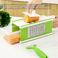 5-in-1 Voedselhakker, Multifunctionele Groenteschiller, Draagbare Groente Rasp voor Keuken Gebruik