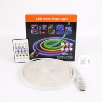 Ruban LED RGBIC Néon 3m/Rouleau 5m/Rouleau Flexible, Contrôle USB/Par Application/Télécommande, Synchronisation Musicale, Coupeur Facile, Installation Simplifiée