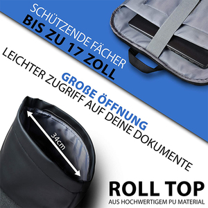 Custom 2025 Large Capacity Travel <b>Roll</b> <b>Top</b> Hiking Daypacks Rolling Bag With Laptop Compartment <b>Backpack</b> - Product Image 4
