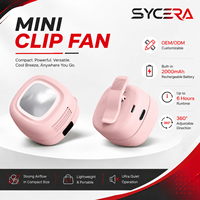 Ventilateur portable USB rechargeable, autonomie de 6 heures, mini-ventilateur silencieux avec affichage numérique 360° °   Débit d'air réglable pour les voyages et le bureau
