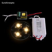 Kit de carte PCB LED circulaire 3x1W en gros + pilote à courant constant, faible MOQ pour fabricant de projecteurs et downlights