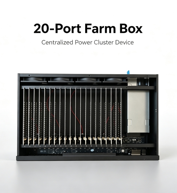 The High-performance Mobile Version S9+ Phone Box Farm Integrates 20 Mobile Phone Motherboards Into One Phone Farm Box.