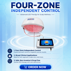 Casco per Fotobiomodulazione 810nm a Infrarossi con Telecomando e 4 Zone per Cura di Ictus e Lesioni Cerebrali, Uso Professionale in Clinica - Product Image 1