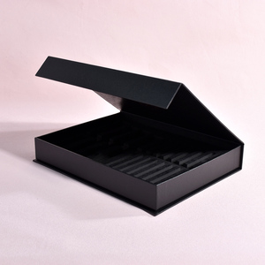 Custom Magnetic Closure Book Shape <b>Box</b> Package Cardboard Cosmetic Case Perfumes <b>Bottles</b> Kit Packaging Gift <b>Box</b> With Foam Insert - Product Image 2