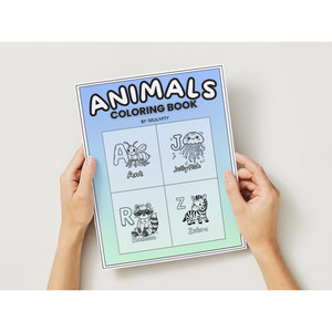 Livre de coloriage Alphabet animal AZ imprimable pour enfants - Product Image 1