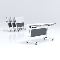 Table de bureau portable, bureau d'ordinateur, table mobile pour l'école, table pliable, table de conférence, salle de formation, table pliante, mobilier de bureau