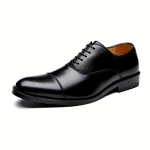 Men Versatile <b>Shoes</b> Leather Casual Formal Business Comfortable Breathable Lightweight Multi Occasion Daily Style - Product Image 5