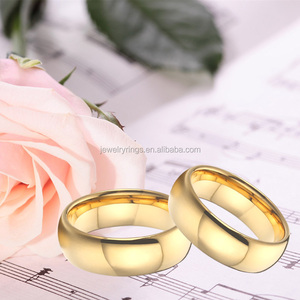 Gioielli di moda personalizzati fede nuziale gioielli placcati oro 18 carati anelli di tungsteno per uomini e donne 4mm/6mm/8mm anel bague anillos - Product Image 2