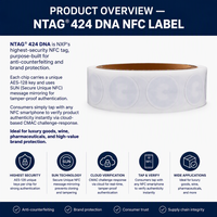 Etiqueta RFID NTAG 424 DNA Personalizada, Mini Etiqueta NFC Anti-Falsificación para Protección de Autenticidad de Marca y Anti-Contrafacción