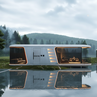 Capsule de bureau extensible en acier, isolée thermiquement, écologique, étanche, avec panneau solaire, pour utilisation en parc et en villa