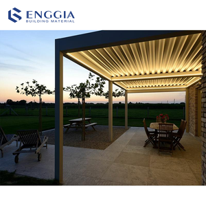 Toit à persiennes réglable et étanche personnalisé Motorisé Design moderne De Aluminio <span class=keywords><strong>Al</strong></span> Gazebo Pergola Persienne Système de toit - Product Image 2