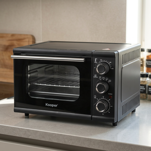 Forno Elettrico Kooper 24L Nero 1300W con Convezione, Grill, Girarrosto, Vetro Temperato, Scocca in Plastica, Multiuso, Facile da Pulire, Grande - Product Image 3
