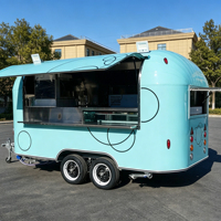 Remorque à glaces personnalisée, camion à café entièrement équipé, remorque de restauration mobile, remorque commerciale pour la vente de snacks et de boissons