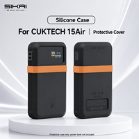 Étui de protection en silicone SIKAI pour CUKTECH 15 Air Super Power Card GaN Power Bank, résistant aux chocs, anti-rayures