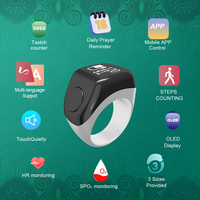 Contador de anillo inteligente Tasbeeh de alta calidad Contador de anillo digital Tasbih Zikr con control de aplicación de teléfono inteligente para los mejores regalos musulmanes