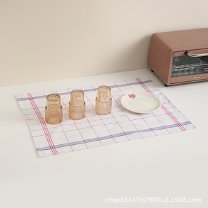 Mantel de Tela para Té 38x66 cm, Diseño a Rayas y Cuadros, Poliéster y Algodón, Paño de Cocina Multiusos - Product Image 3