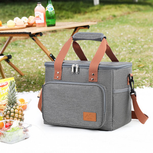 Polyester Cross-border <strong>Insulated</strong> Square Large-Capacity Lunch <strong>Bag</strong> with Zipper Closure for Outdoor Fresh-Keeping Cold Ice Storage - Product Image 3