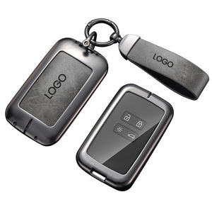 2024 dernier luxe Durable pour <span class=keywords><strong>renault</strong></span> Koleos Fluence Fluance alliage de Zinc métal clé de voiture porte-carte housse protecteur - Product Image 5