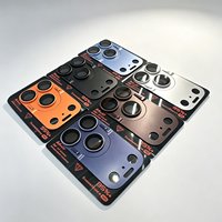 360 °   Protection intégrale d'objectif d'appareil photo avec béquille, cadre métallique mat, film anti-reflet AR AF, vente en gros pour iPhone 18 Pro, Pro Max, 17 Pro