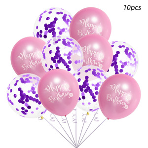 Paquete de 10 Globos de Látex de 12 Pulgadas con Confeti de Sirena Rosa para Cumpleaños, con Cinta Decorativa para Fiestas Temáticas de Princesas <span class=keywords><strong>Sirenas</strong></span> - Product Image 3