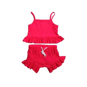 Conjunto de Ropa Infantil de Verano 2021 con Estampado de Sandía, Top sin Mangas y Pantalones Cortos - Product Image 3