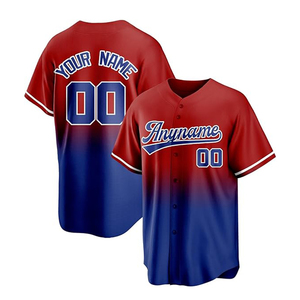 Maillots de baseball sur mesure de qualité supérieure, fabriqués directement en usine, respirants, confortables, entièrement cousus, avec boutons. - Product Image 1