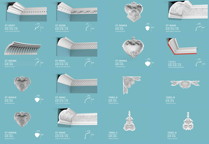 Thiết kế hiện đại PU bọt vương miện khung đúc cho thanh Nhà Dễ dàng cài đặt trần Vương miện đúc nhà máy bán hàng trực tiếp biệt thự - Product Image 5