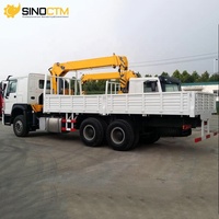 Nouvelle grue montée sur camion SINOTRUK HOWO 400HP 6x4 10T, bras hydraulique droit, moteur/pompe/engrenage haute performance, levage 7,5 m