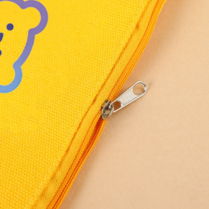 Mini borse per la spesa per cosmetici borse da viaggio in tela con cerniera per trucco da donna aperte piatte - Product Image 5