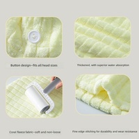 Serviette de séchage pour cheveux en microfibre jacquard ultra-absorbante et à séchage rapide, style influenceur, à carreaux, pour femme, double couche