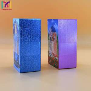 高级定制塔罗牌，带粉色和蓝色边框的卡片和富有表现力的艺术作品 - Product Image 1