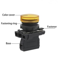 Lampada Indicatrice Serie XB5 con Foro di Montaggio da 22mm, XB5-AVM3 Verde 220V, Luci Indicatrici per Apparecchiature Elettriche, Lampada di Segnalazione