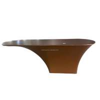 Comptoir de réception en rotin OEM/ODM personnalisé pour spa, comptoir de caisse moderne pour salon de beauté, table de caisse en bois, fabrication OEM/ODM