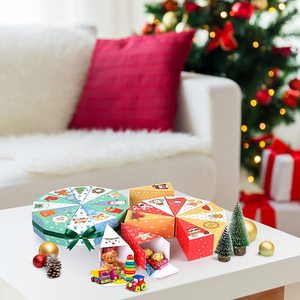 Nhà Máy 12 ngày kẹo in ấn lưu trữ hộp giấy giáng sinh lịch sô cô la bao bì lễ hội Hộp quà tặng với khoang - Product Image 4