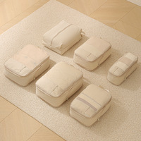 Ensemble de cubes de rangement pour voyage - Organisateurs de valise portables en polyester, modernes et minimalistes, pour vêtements et sous-vêtements, voyages d'affaires