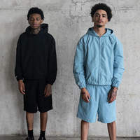 Fabricant de vêtements, streetwear personnalisé, ensemble de survêtement imperméable en polyester, coupe-vent en nylon, ensemble pour hommes